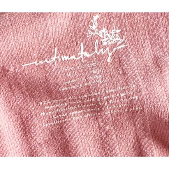 Intimately FREE PEOPLE Lucky You Muted Pink Scoop Neck Stretch Top Sz M - Picture 6 of 7